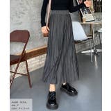 チャコール | ロングプリーツスカート | ad thie