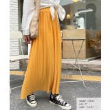 イエロー | ロングプリーツスカート | ad thie