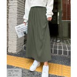 カーキ1 | ロングプリーツスカート | ad thie