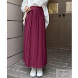 パープル | ロングプリーツスカート | ad thie