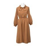 キャメル | リボンシャツOP | ad thie