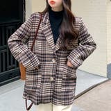 起毛チェックテーラージャケット | ad thie | 詳細画像3 