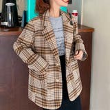 起毛チェックテーラージャケット | ad thie | 詳細画像5 