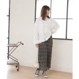 ロングスカート プリーツ 小花柄 シフォンタッチ ウエストゴム | ad thie | 詳細画像12 