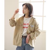 ベージュ | ワークシャツ タグ付き ビッグシルエット | ad thie