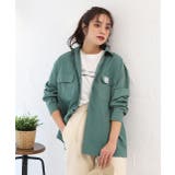 カーキ | ワークシャツ タグ付き ビッグシルエット | ad thie