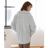 パステルカラー サイドスリット ストライプ柄シャツ | ad thie | 詳細画像7 