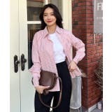 ピンク1 | パステルカラー サイドスリット ストライプ柄シャツ | ad thie