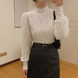 花柄起毛透かしレースプルオーバー | ad thie | 詳細画像2