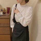 花柄起毛透かしレースプルオーバー | ad thie | 詳細画像5