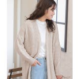 ニットカーディガン ケーブル ショールカラー | ad thie | 詳細画像9 