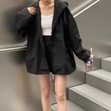 マウンテンパーカー 袖フレア 絞り フード 軽量 春 | ad thie | 詳細画像10 