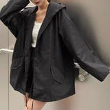 マウンテンパーカー 袖フレア 絞り フード 軽量 春 | ad thie | 詳細画像8 