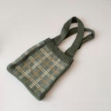 チャコール | ニット ミニ トート バック | ad thie