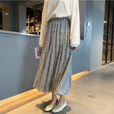 花柄フレアスカート ロング | ad thie | 詳細画像3 