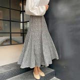 花柄フレアスカート ロング | ad thie | 詳細画像5 