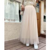 アイボリー | ボリュームチュールスカート   | ad thie