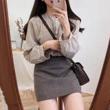 チェックシャツ ノーカラー ギンガム 羽織り | ad thie | 詳細画像16 