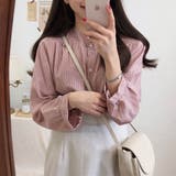 チェックシャツ ノーカラー ギンガム 羽織り | ad thie | 詳細画像2 