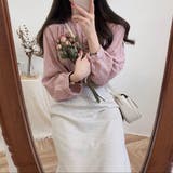 チェックシャツ ノーカラー ギンガム 羽織り | ad thie | 詳細画像4 