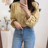 チェックシャツ ノーカラー ギンガム 羽織り | ad thie | 詳細画像9 