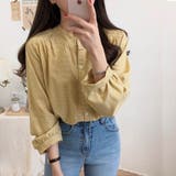 イエロー1 | チェックシャツ ノーカラー ギンガム 羽織り | ad thie