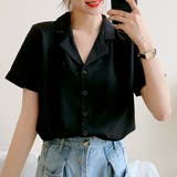 カラーシャツ 開襟 半袖 軽量 タック | ad thie | 詳細画像10