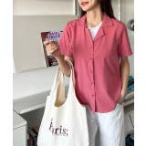 カラーシャツ 開襟 半袖 軽量 タック | ad thie | 詳細画像13