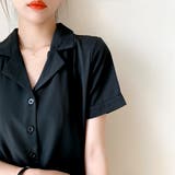 カラーシャツ 開襟 半袖 軽量 タック | ad thie | 詳細画像8