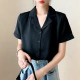 カラーシャツ 開襟 半袖 軽量 タック | ad thie | 詳細画像9