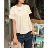 アイボリー | カラーシャツ 開襟 半袖 軽量 タック | ad thie