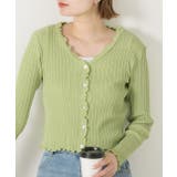 フリルメロー コンパクトリブカーディガン | ad thie | 詳細画像10 