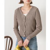 フリルメロー コンパクトリブカーディガン | ad thie | 詳細画像13 