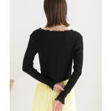 フリルメロー コンパクトリブカーディガン | ad thie | 詳細画像16 