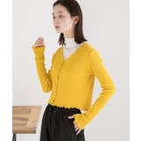 フリルメロー コンパクトリブカーディガン | ad thie | 詳細画像19 