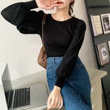 プリーツスリーブニット シフォン 切替 | ad thie | 詳細画像10 