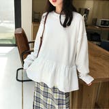 オフホワイト | フレアカットソー ゆったり チュニック丈 | ad thie