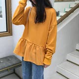 イエロー | フレアカットソー ゆったり チュニック丈 | ad thie