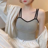 ダブルストラップ パイピング ショート丈ブラトップ | ad thie | 詳細画像13 