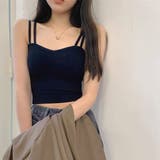 ダブルストラップ パイピング ショート丈ブラトップ | ad thie | 詳細画像3 