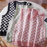 フラッグチェック柄ベスト | ad thie | 詳細画像12 