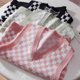 フラッグチェック柄ベスト | ad thie | 詳細画像13 