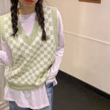 フラッグチェック柄ベスト | ad thie | 詳細画像16 