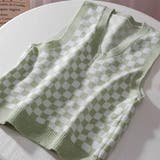 フラッグチェック柄ベスト | ad thie | 詳細画像17 