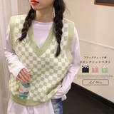 フラッグチェック柄ベスト | ad thie | 詳細画像1 