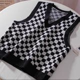 フラッグチェック柄ベスト | ad thie | 詳細画像6 