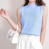 ペールカラー モックネック ノースリーブニット | ad thie | 詳細画像8 