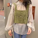 透かし編みクロシェショートベスト | ad thie | 詳細画像12 