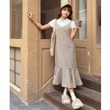 千鳥柄マーメイドワンピース | ad thie | 詳細画像2 
