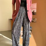 ニュアンス柄 ハイウエスト フレアプリーツパンツ | ad thie | 詳細画像16